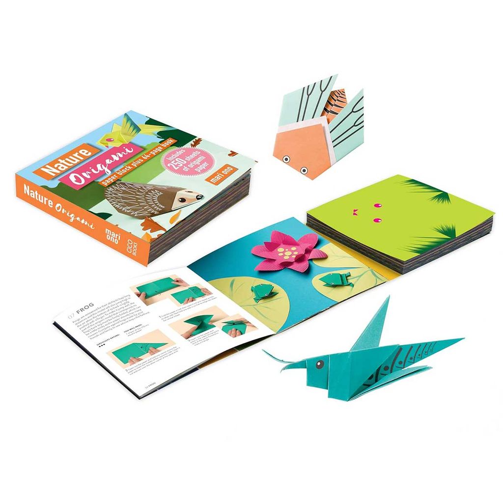 Nature Origami: Paper block plus 64-page book