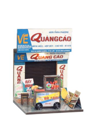 Mô Hình Sài Gòn Thu Nhỏ - Xe Bánh Mỳ - AD02 (Tặng Keo Siliglue 20ml)