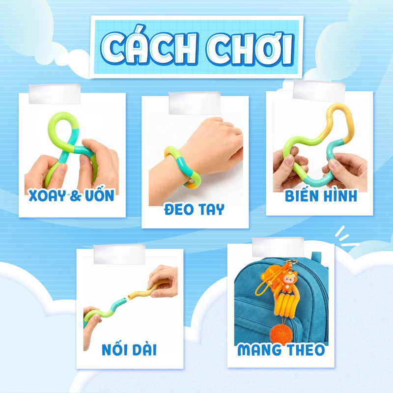 Tangle Đồ Chơi Vòng Xoắn Thư Giãn-Móc Khóa Gấu 85735