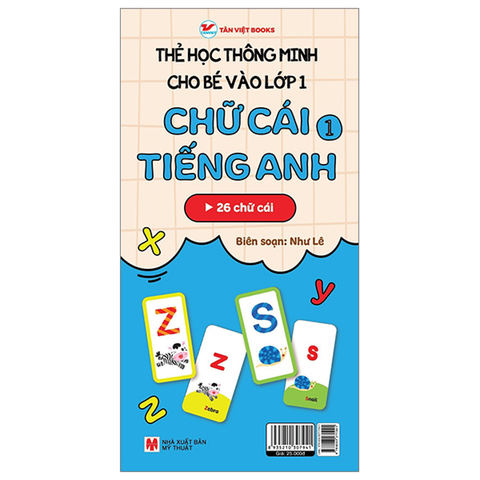 THẺ HỌC THÔNG MINH CHO BÉ VÀO LỚP 1-CHỮ CÁI TIẾNG ANH 26 CHỮ CÁI (XANH 1)