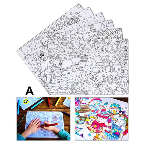 Sworld Bộ 6 Tranh Tô Màu Pp Size A4 St6366 - A.ICE and Snow World