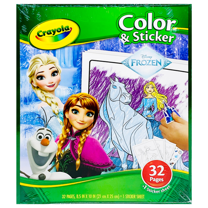 Crayola - Bộ Giấy Tô Màu Và Nhãn Dán Crayola 32 Trang Disney Frozen 047076