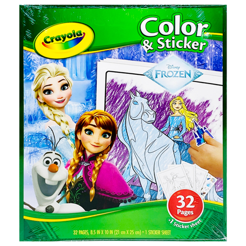 Crayola - Bộ Giấy Tô Màu Và Nhãn Dán Crayola 32 Trang Disney Frozen 047076