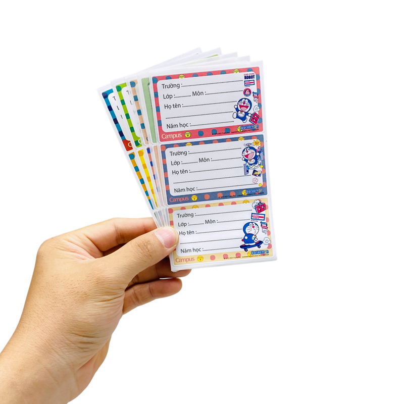 Bộ 15 Nhãn Vở Campus Doraemon NT-DOR15