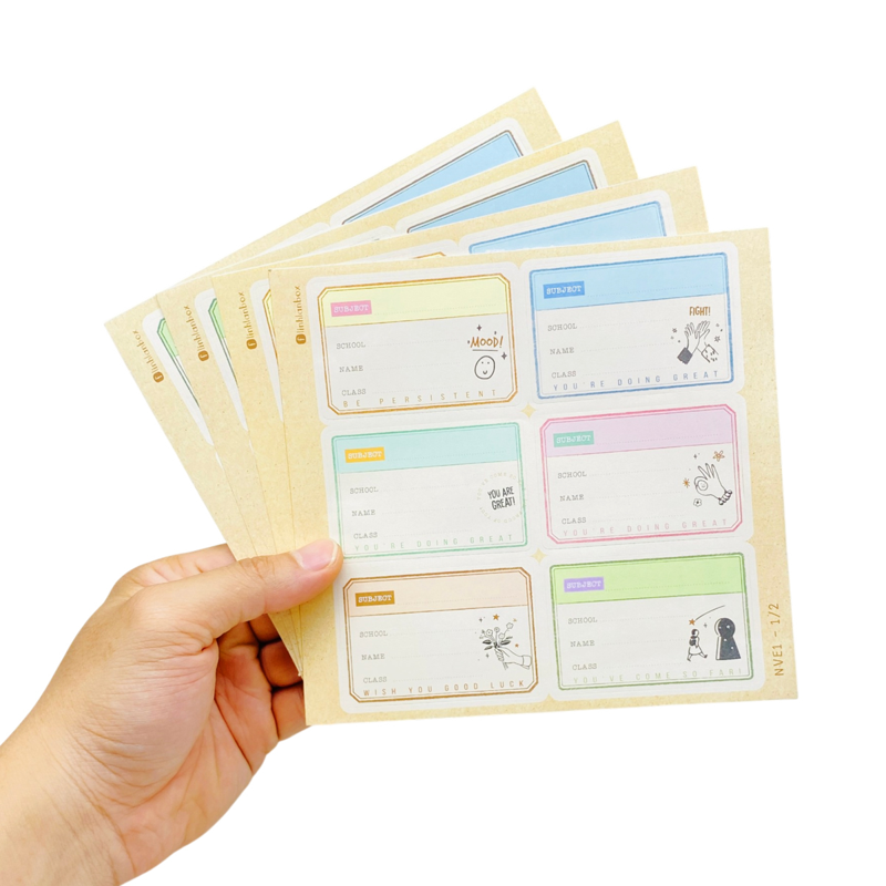 Linh Lan - Xấp 24 Nhãn Vở 4.7x7cm NVE1-01226