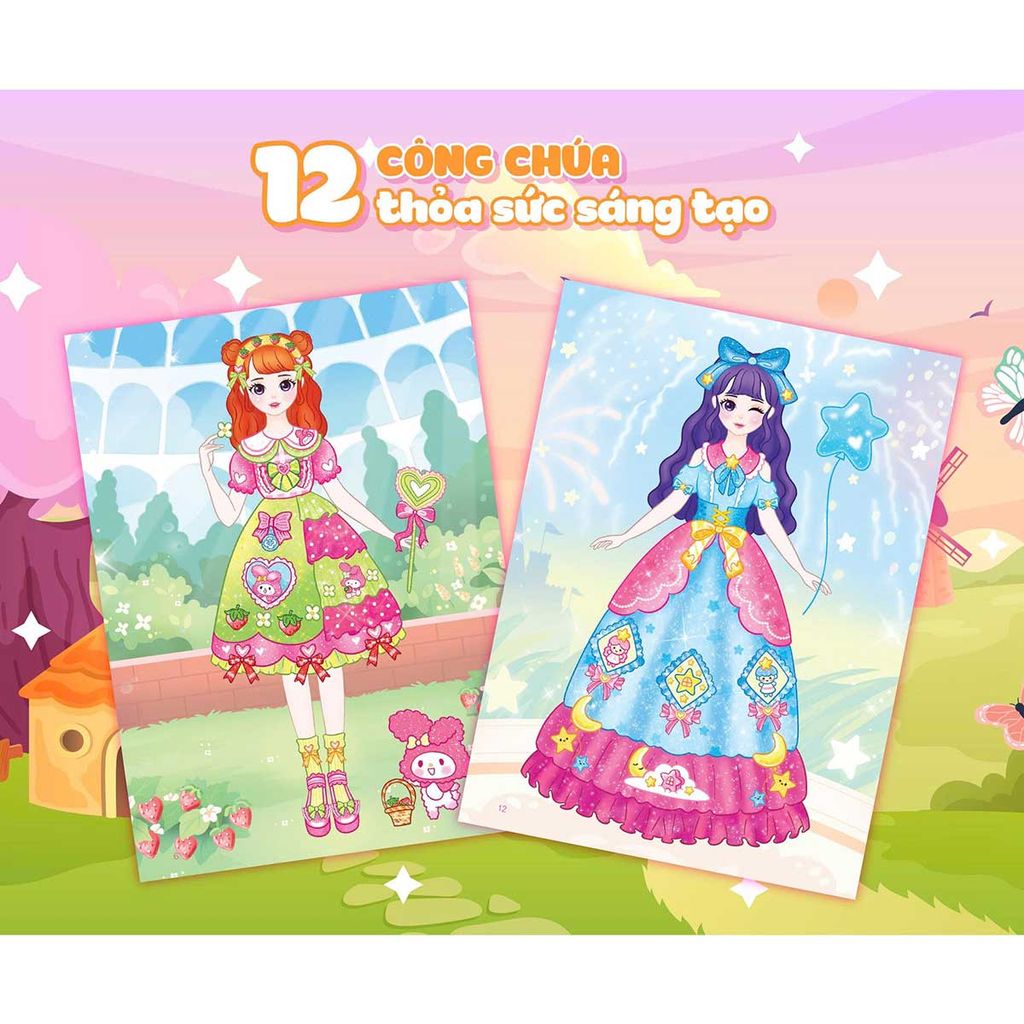 Nhật Ký Công Chúa - Thế Giới Hoạt Hình (150+ Stickers dễ thương)