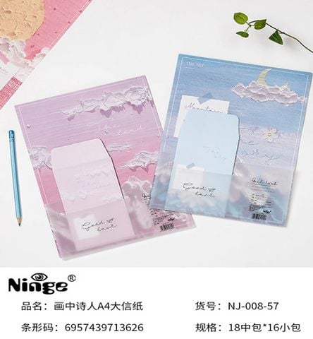 Bộ Giấy Viết Thư & Bao Thư Nj-008-57 H/16 Ng