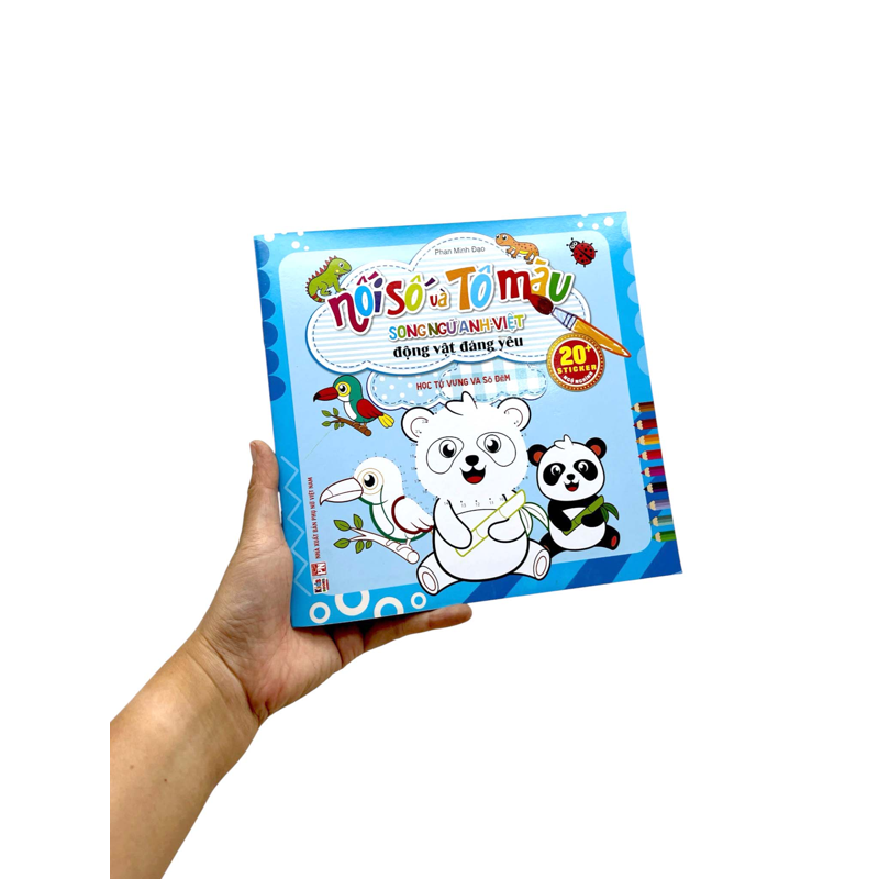 Nối Số Và Tô Màu - Động Vật Đáng Yêu (Song ngữ Anh-Việt)