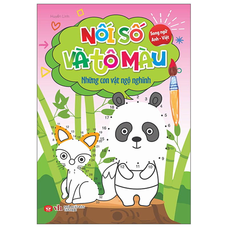 Nối Số Và Tô Màu - Những Con Vật Dễ Thương