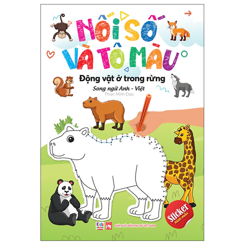Nối Số Và Tô Màu - Những Con Vật Dễ Thương