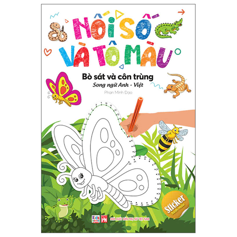 Nối Số Và Tô Màu - Những Con Vật Dễ Thương