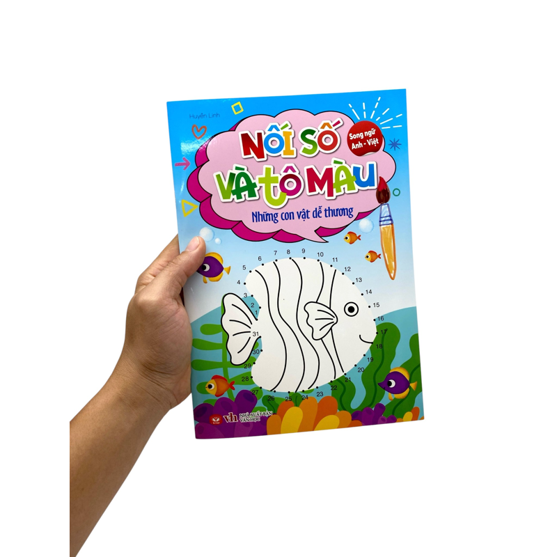 Nối Số Và Tô Màu - Những Con Vật Dễ Thương