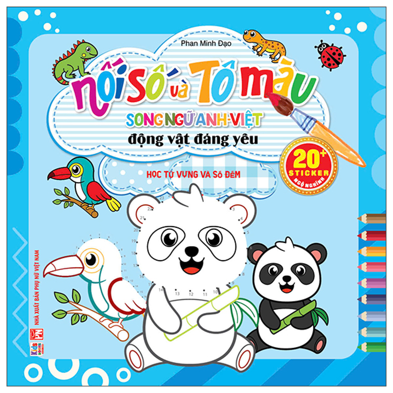 Nối Số Và Tô Màu - Những Con Vật Thân Thiện