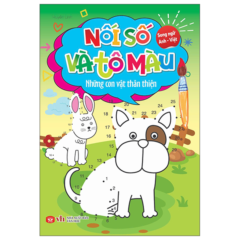 Nối Số Và Tô Màu - Những Con Vật Thân Thiện