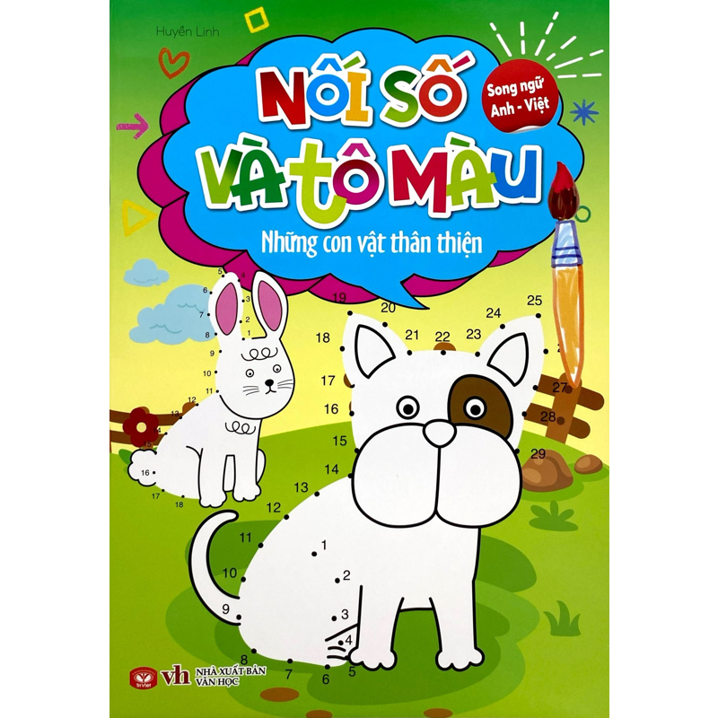 Nối Số Và Tô Màu - Những Con Vật Thân Thiện