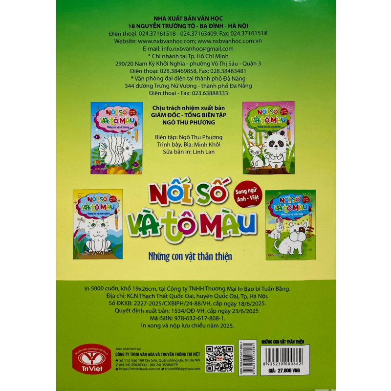 Nối Số Và Tô Màu - Những Con Vật Thân Thiện