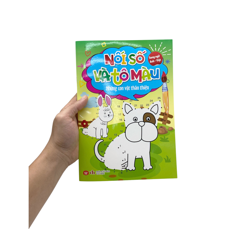 Nối Số Và Tô Màu - Những Con Vật Thân Thiện