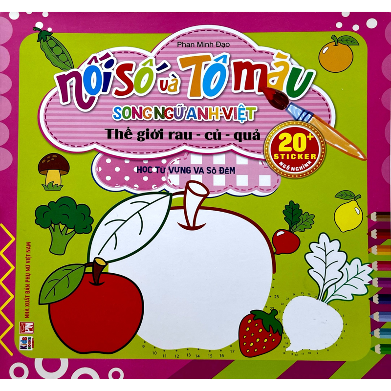 Nối Số Và Tô Màu - Thế Giới Rau Củ Quả (SN)