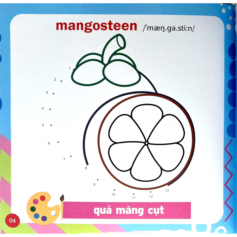 Nối Số Và Tô Màu - Thế Giới Rau Củ Quả (SN)