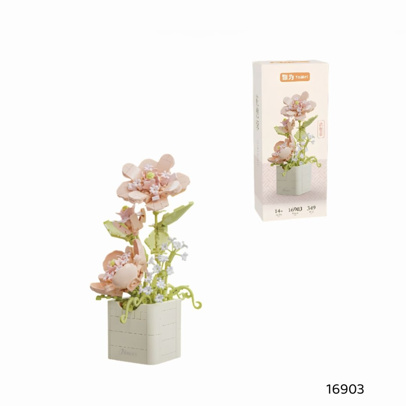 Lắp Ráp Mô Hình Chậu Cây Mini - Chậu Hoa Tiên Nhỏ Ya Wei-16903