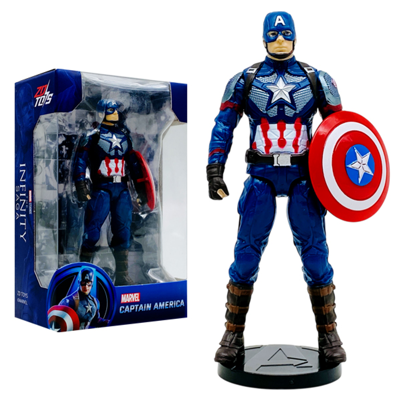Zd Toys Mô Hình Trang Trí Marvel Captain America (7 Inch)  Zm88