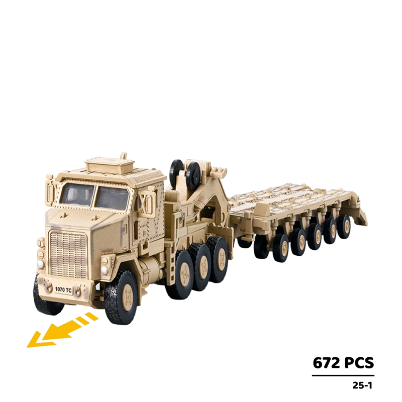 Bộ Mô Hình Xe Bọc Thép Vận Tải M1070 Màu Vàng Tỷ Lệ 1:72 XUJA-25-1