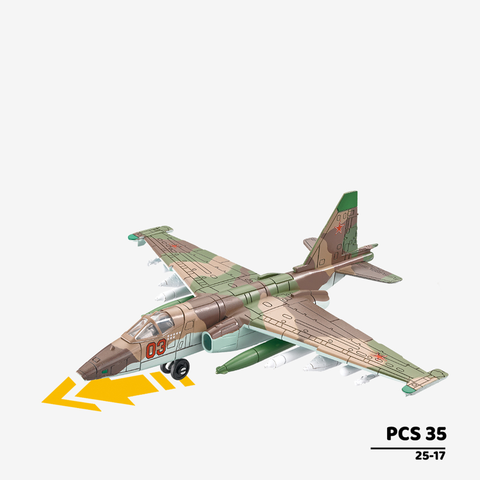 Xuja-25-17- Bộ Lắp Ráp Mô Hình Máy Bay Chiến Đấu Su-25 Tỷ Lệ 1:72