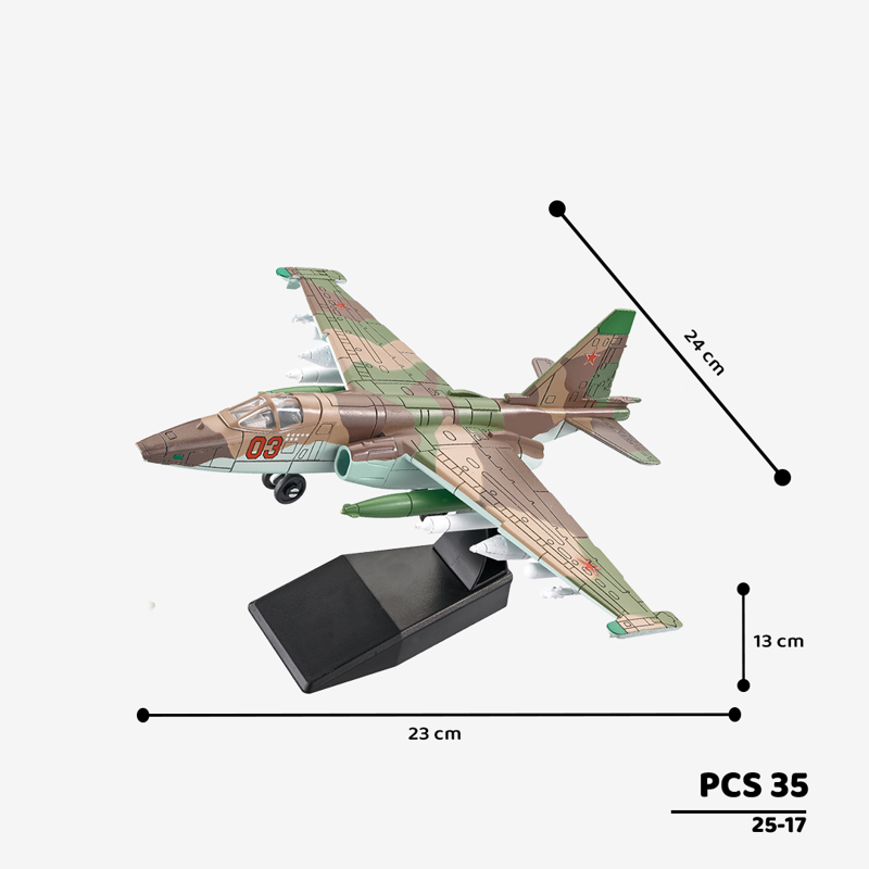 Xuja-25-17- Bộ Lắp Ráp Mô Hình Máy Bay Chiến Đấu Su-25 Tỷ Lệ 1:72