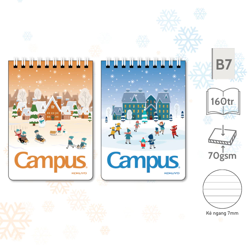 Campus - Sổ Lò Xo Winter Limited Kẻ Ngang RN-B7L160Wl-03