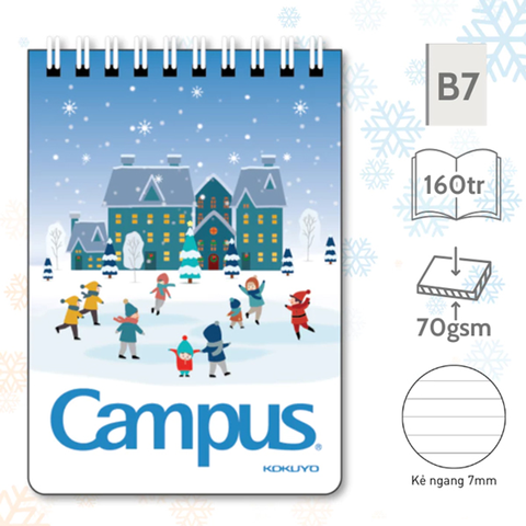 Campus - Sổ Lò Xo Winter Limited Kẻ Ngang RN-B7L160WL-04