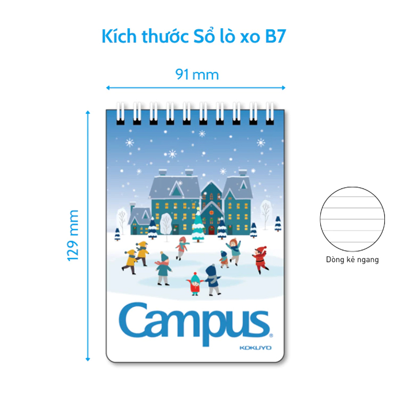 Campus - Sổ Lò Xo Winter Limited Kẻ Ngang RN-B7L160WL-04