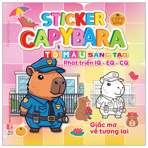 Sticker Capybara - Tô Màu Sáng Tạo Phát Triển IQ EQ CQ - Giấc Mơ Về Tương Lai
