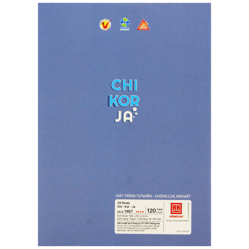 Hồng Hà - Tập Học Ngoại Ngữ Study Chi-Kor-Ja B5 120tr 70gsm Ô Vuông 1467