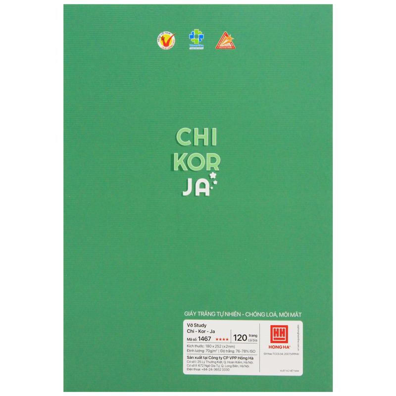 Hồng Hà - Tập Học Ngoại Ngữ Study Chi-Kor-Ja B5 120tr 70gsm Ô Vuông 1467