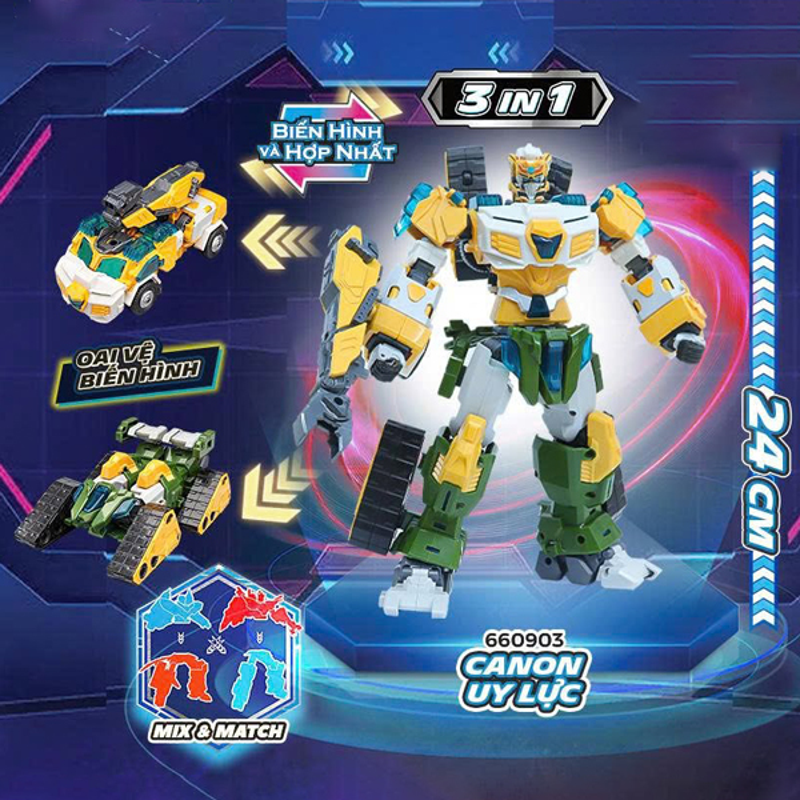 Glory Alliance Robot Cannon Uy Lực Biến Hình Hợp Nhất 2 In 1 660918