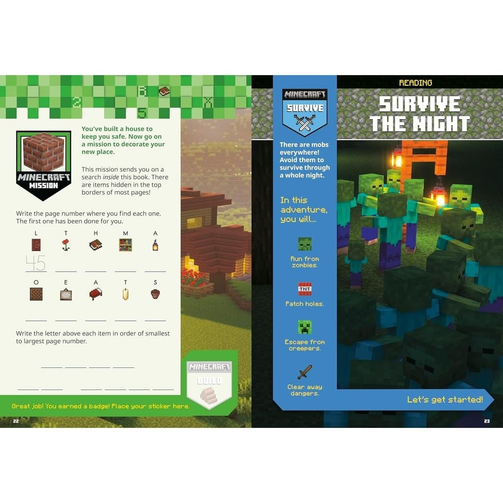 Official Minecraft Workbook: Grade 1