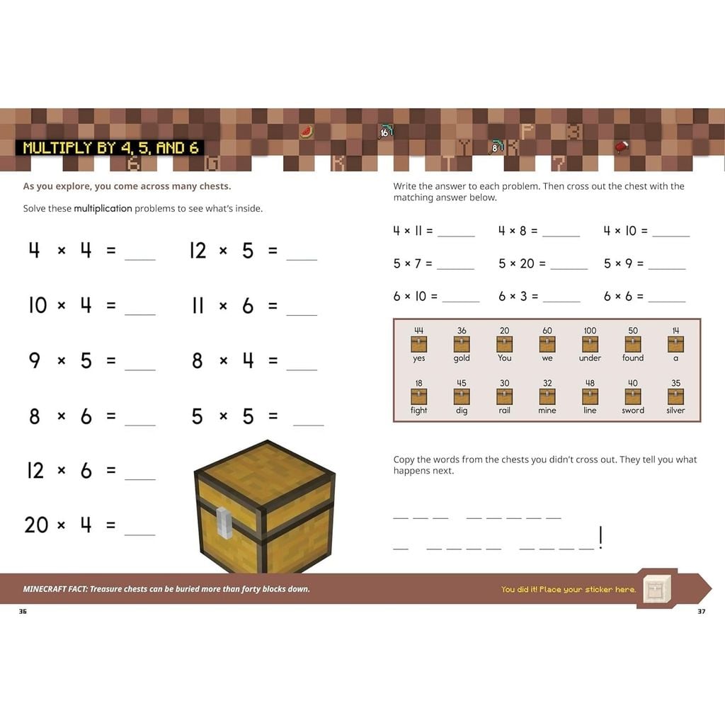 Official Minecraft Workbook: Grade 3