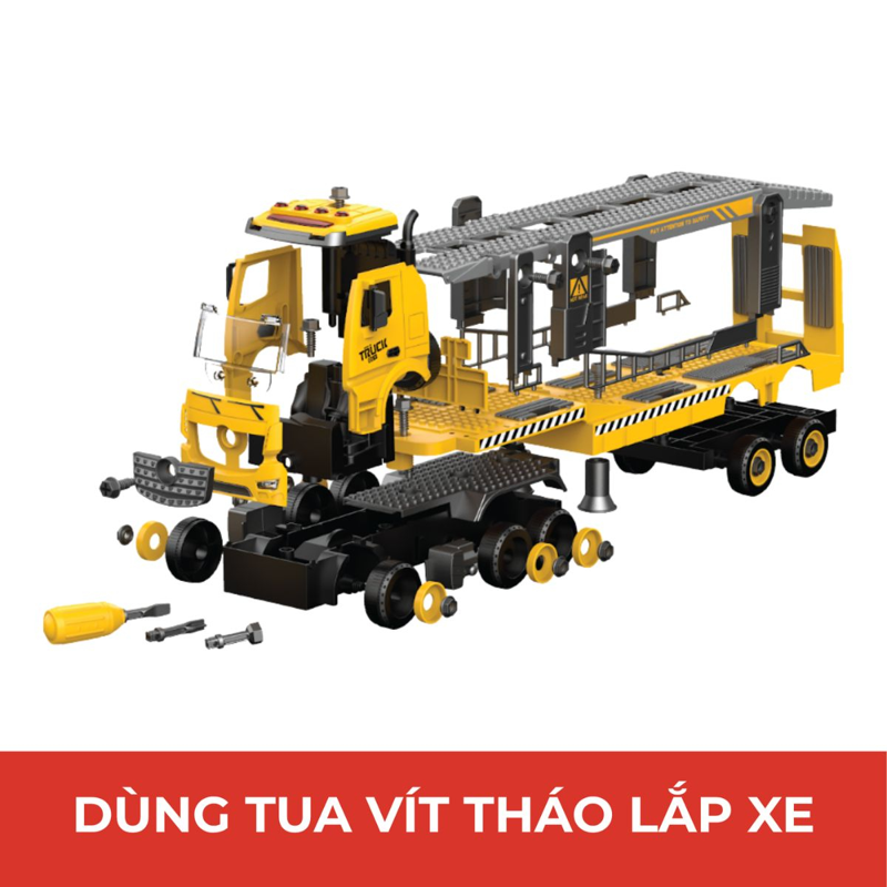 Vecto Đồ Chơi Lắp Ráp Vecto Diy - Xe Tải Thùng Container Vt9086a