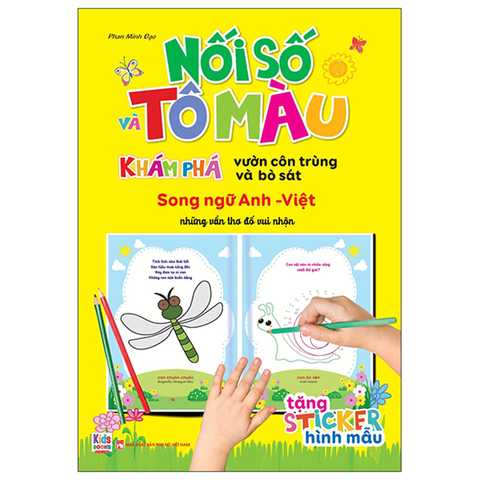 Nối Số Và Tô Màu - Khám Phá Vườn Côn Trùng Và Bò Sát (Song ngữ Anh-Việt)