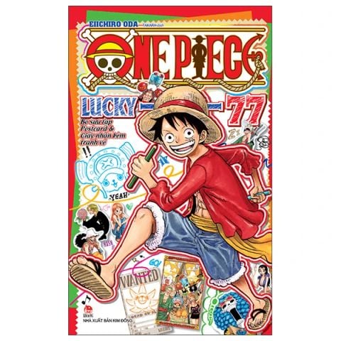 ONE PIECE LUCKY 77-BỘ SƯU TẬP POSTCARD & GIẤY NHẮN KÈM TRANH VẼ
