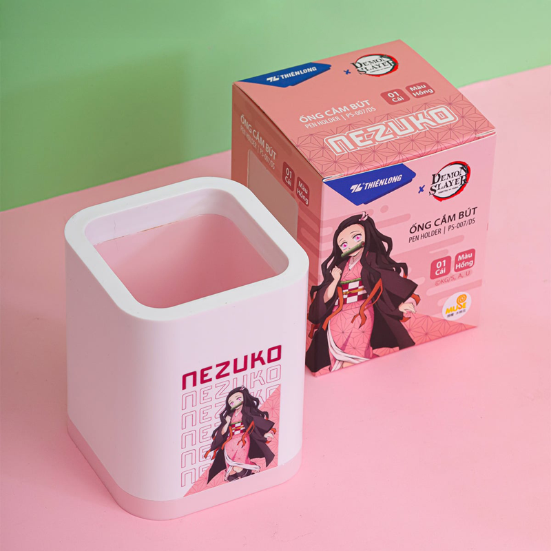 Thiên Long - Ống Cắm Bút Vuông PS-007/DS Hồng