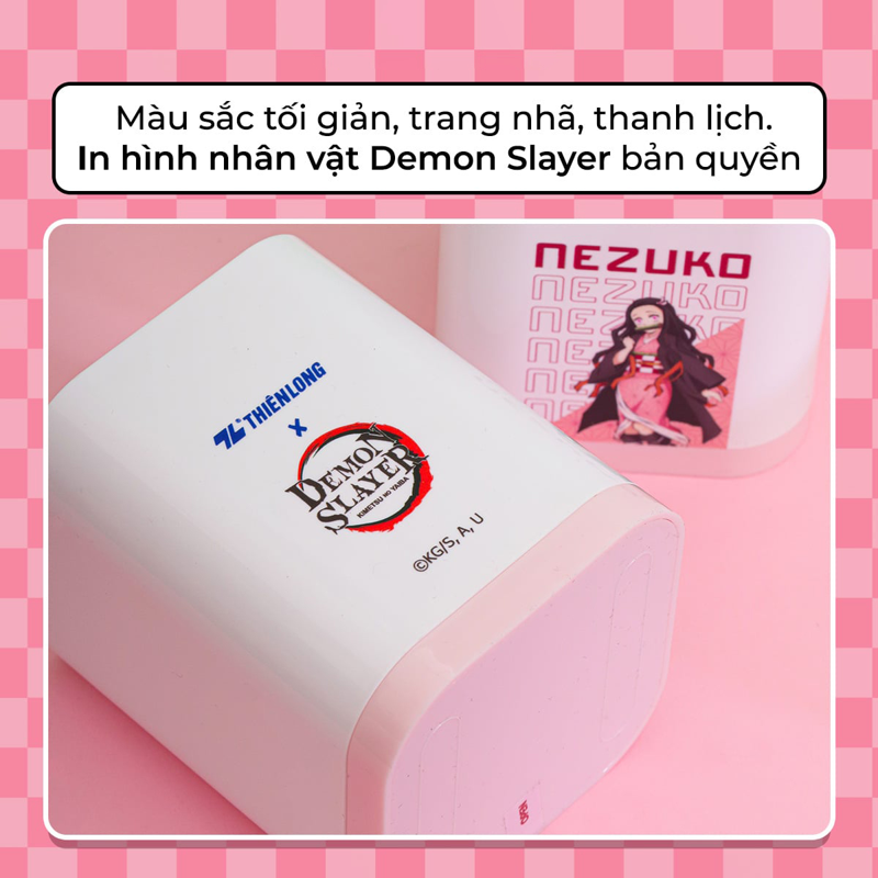 Thiên Long - Ống Cắm Bút Vuông PS-007/DS Xanh Lá