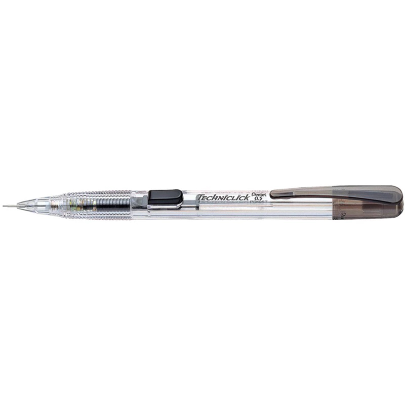 Pentel - Bút Chì Kim Thân Trong Techni Bấm Cạnh, Nét 0.5mm - Đen - PD105T-A-ND