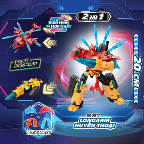 Glory Alliance Robot Longarm Huyền Thoại Biến Hình Hợp Nhất 2 In 1 (Giao Mẫu Ngẫu Nhiên)