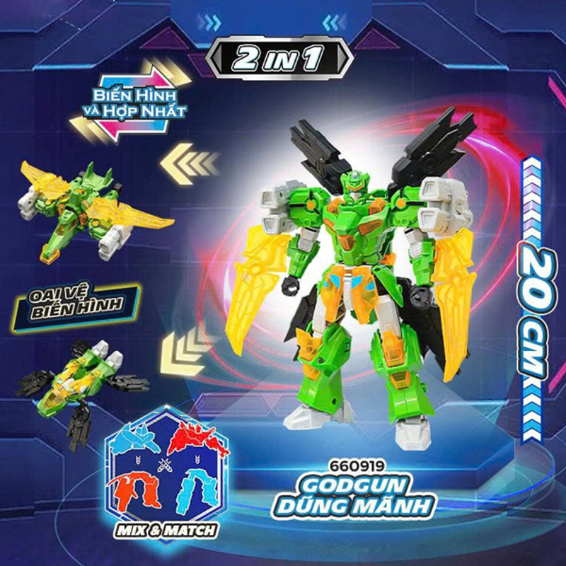 Glory Alliance Robot Longarm Huyền Thoại Biến Hình Hợp Nhất 2 In 1 (Giao Mẫu Ngẫu Nhiên)
