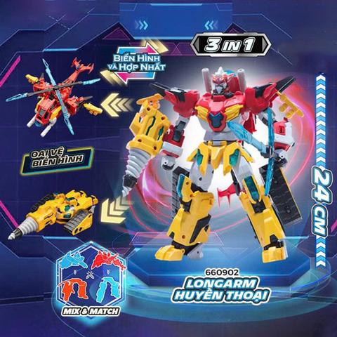 Glory Alliance Robot Longarm Huyền Thoại Biến Hình Hợp Nhất 3 in 1 660902
