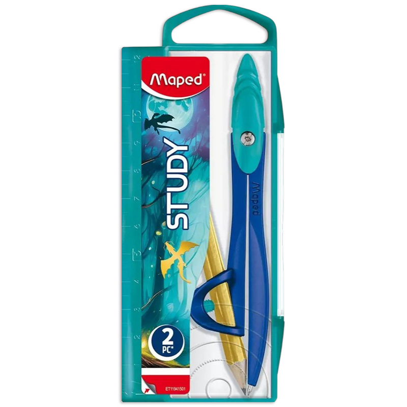 Maped - Hộp Compa Kim Loại Họa Tiết Rồng Kèm Chì Gỗ ET11941501