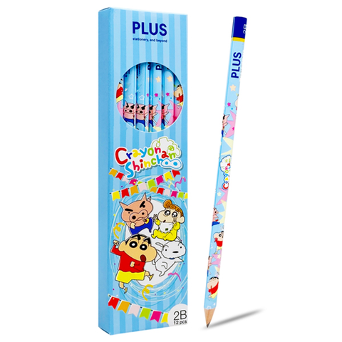 Plus - Hộp Viết Chì 12 Cây Shinchan - Xanh Dương 600-V028
