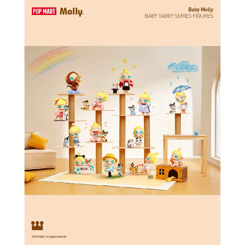 Pop Mart - Mô Hình Baby Molly & Baby Tabby Series Figures (Giao mẫu ngẫu nhiên)