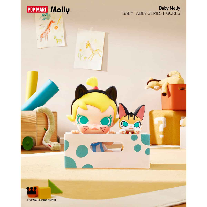 Pop Mart - Mô Hình Baby Molly & Baby Tabby Series Figures (Giao mẫu ngẫu nhiên)